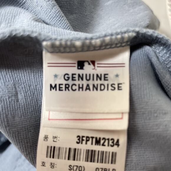 MLB Flare Pants LA Dodgers Women’s S Blue Embossed Knit Elastic Drawstring NEW - Picture 8 of 10